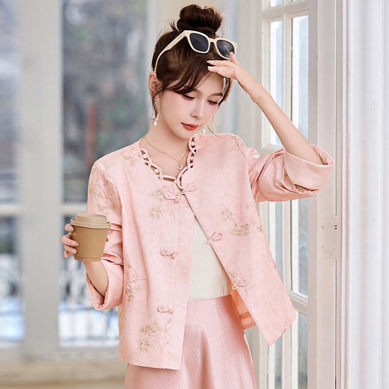 New Chinese-Style Suit Skirt for Women 2026 Spring and Autumn New Design Elegant Outfit National Style Jacket and Skirt Two-Piece Set