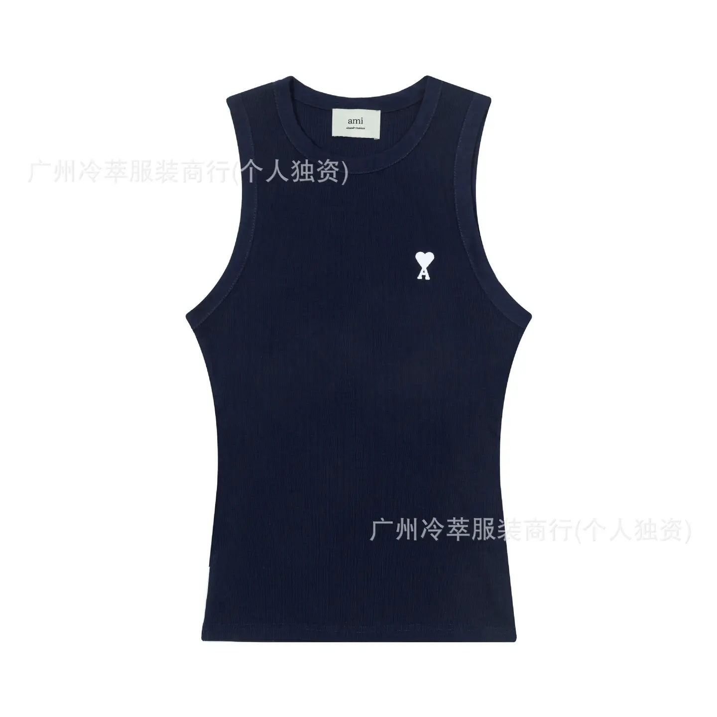 背心 修身无袖圆领上衣经典小爱心