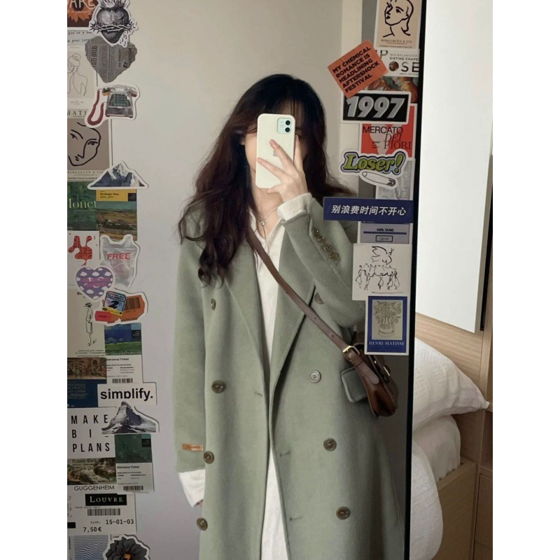 2024 New Autumn and Winter Korean Coat Coat Mori Hepburn Style Design Sense Small Slim Coat for Women