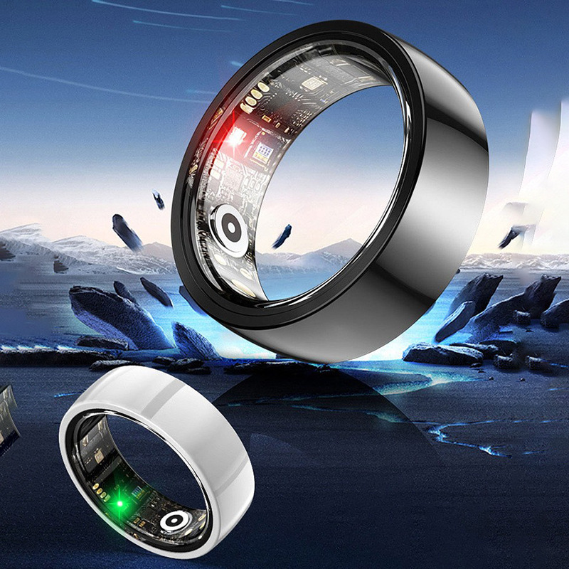 R1000 Smart Ring Sleep Monitoring Heart Rate Blood Oxygen Remote Control Selfie Step Counting Fashion Smart Ring Export
