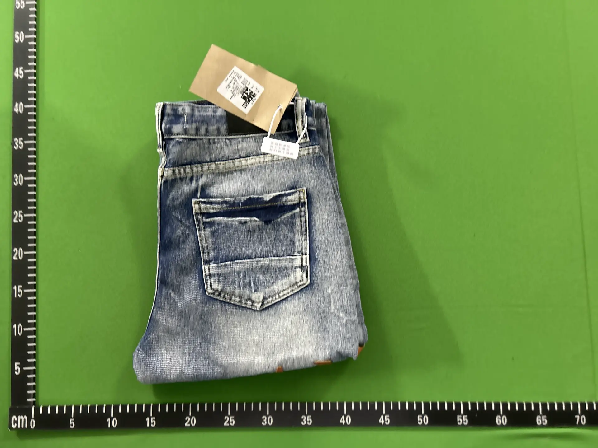 Blue denim jeans