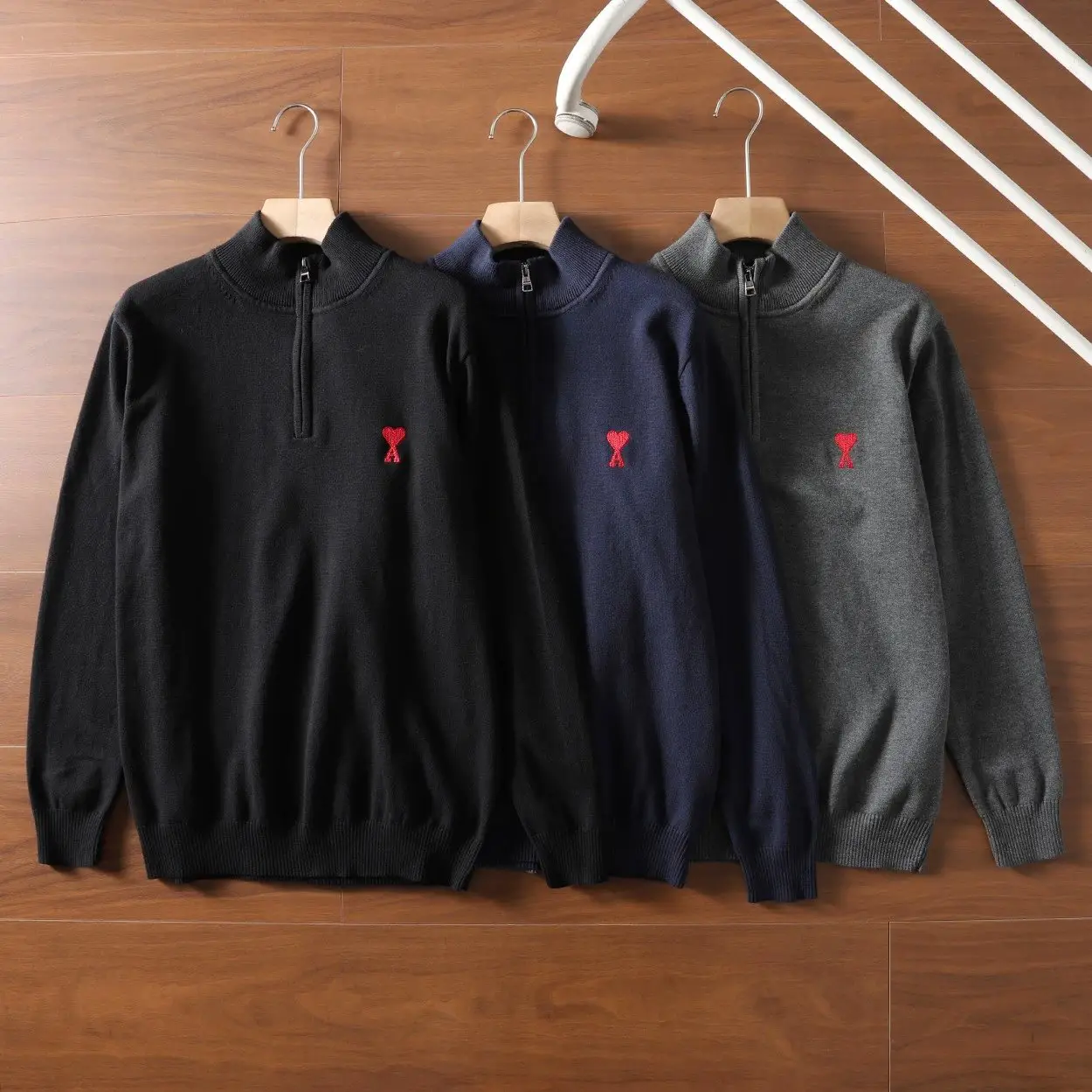 Fashion Casual Zipper Lapel Sweatshirt Cardigan Jacket-OK