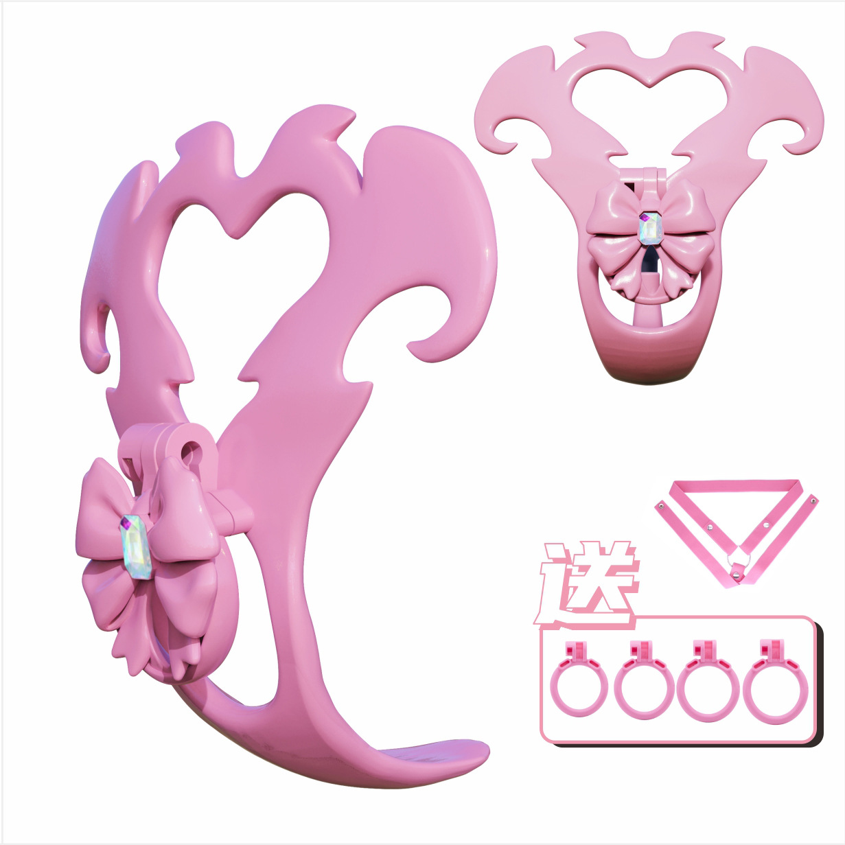 Succubus Chastity Lock for Men, Cb Lock, Transvestite Lower Body Restraint, Chastity Lock for Male Cross-Dressers, Abstinence, Sm Master-Slave Training, Penis Lock