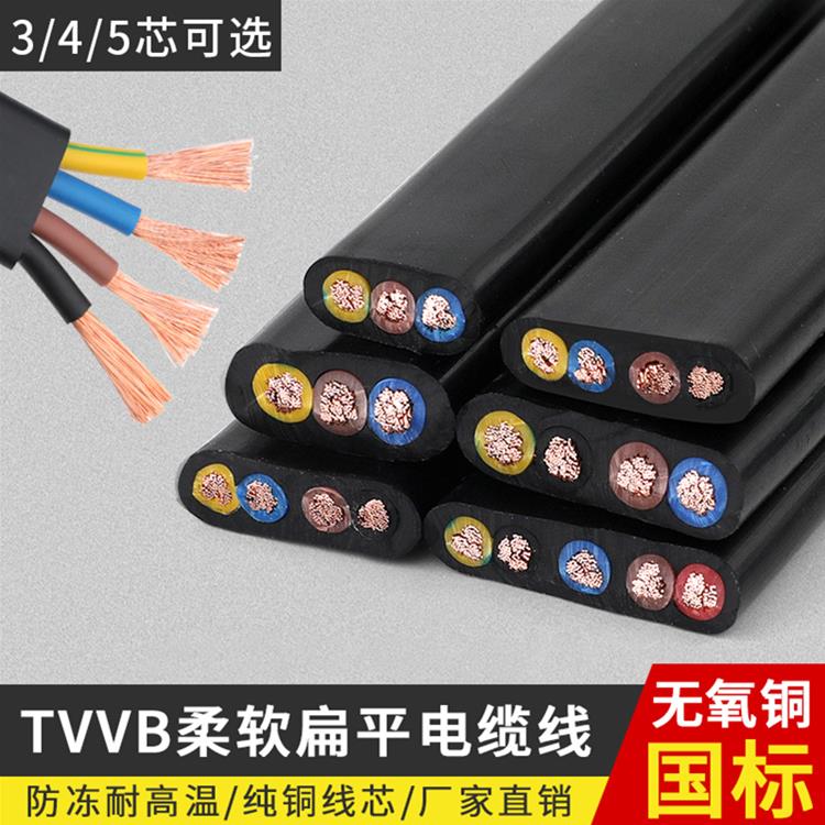 Flat Drive Cable Tvvb 6 7 8 10 12 Core Electric Door Retractable Door Flexible Cable Flat Cable
