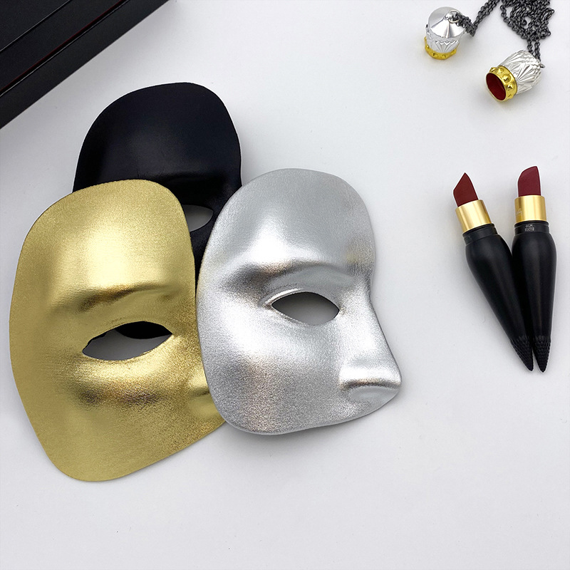 Christmas masquerade mask half-face one-eyed men Golden Halloween props adult children performance supplies