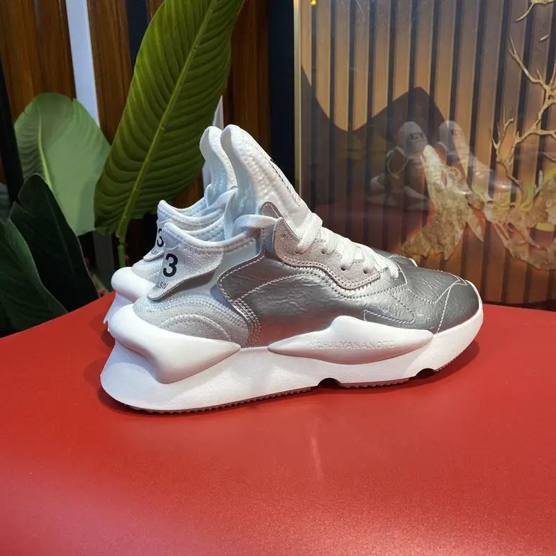 Spring New y3gzclsw Men's Shoes silver Thick-soled Dad Shoes Genuine Leather All-match Sports Sneakers Soft Sole Shoes Breathable
