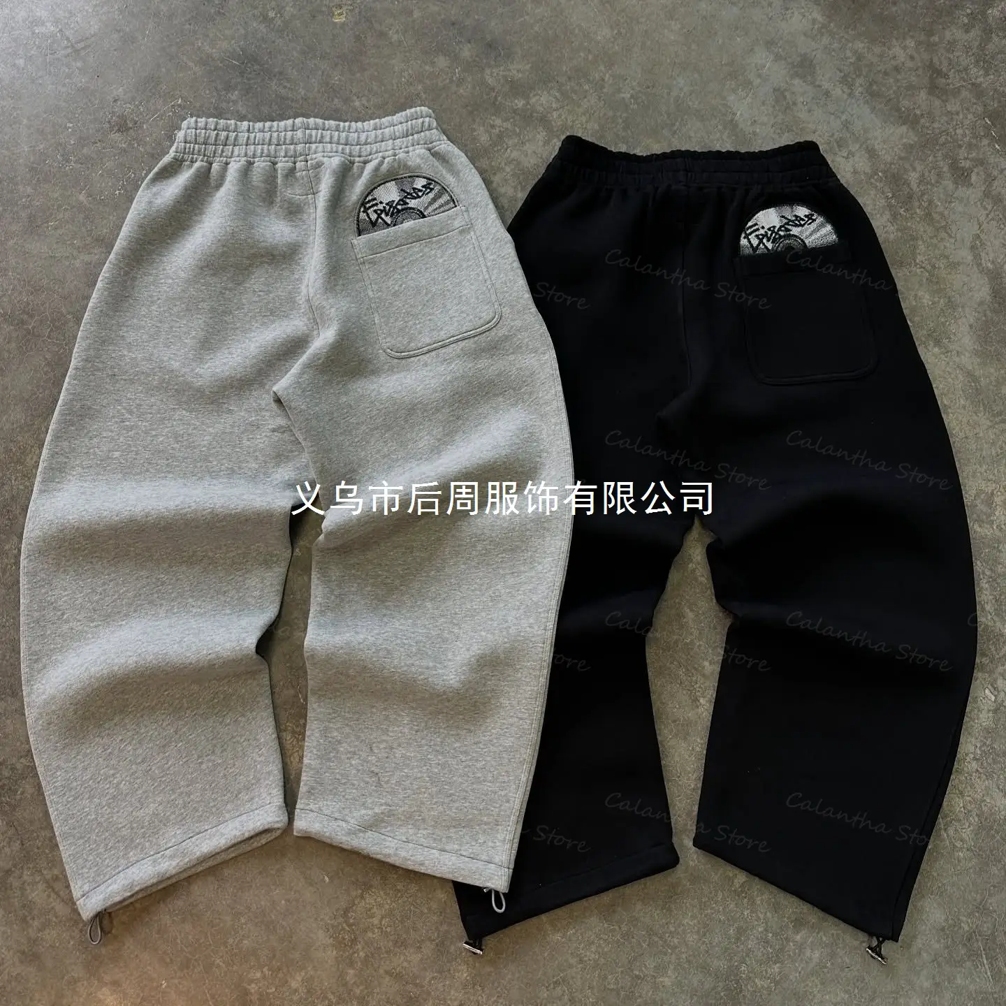 European and American Cross-Border Street Fashion Brand Embroidered Casual Pants for Men 2025 New High Street Fashion Design Loose Sweatpants