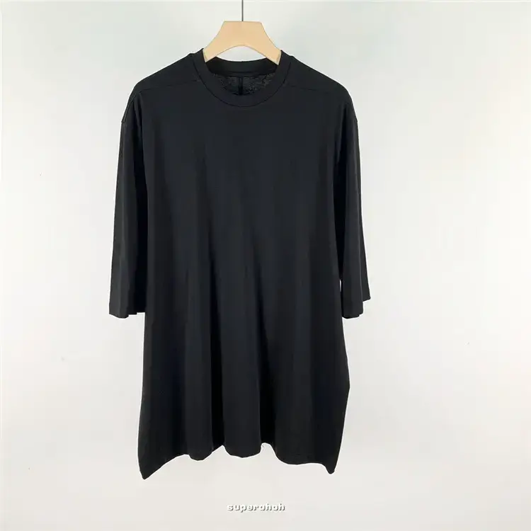Dawnhin Dark Trbottomyy High Street Ro Basic Classic Pure Cotton Oversize Loose Short-Sleeved Tee Bottoming Shirt