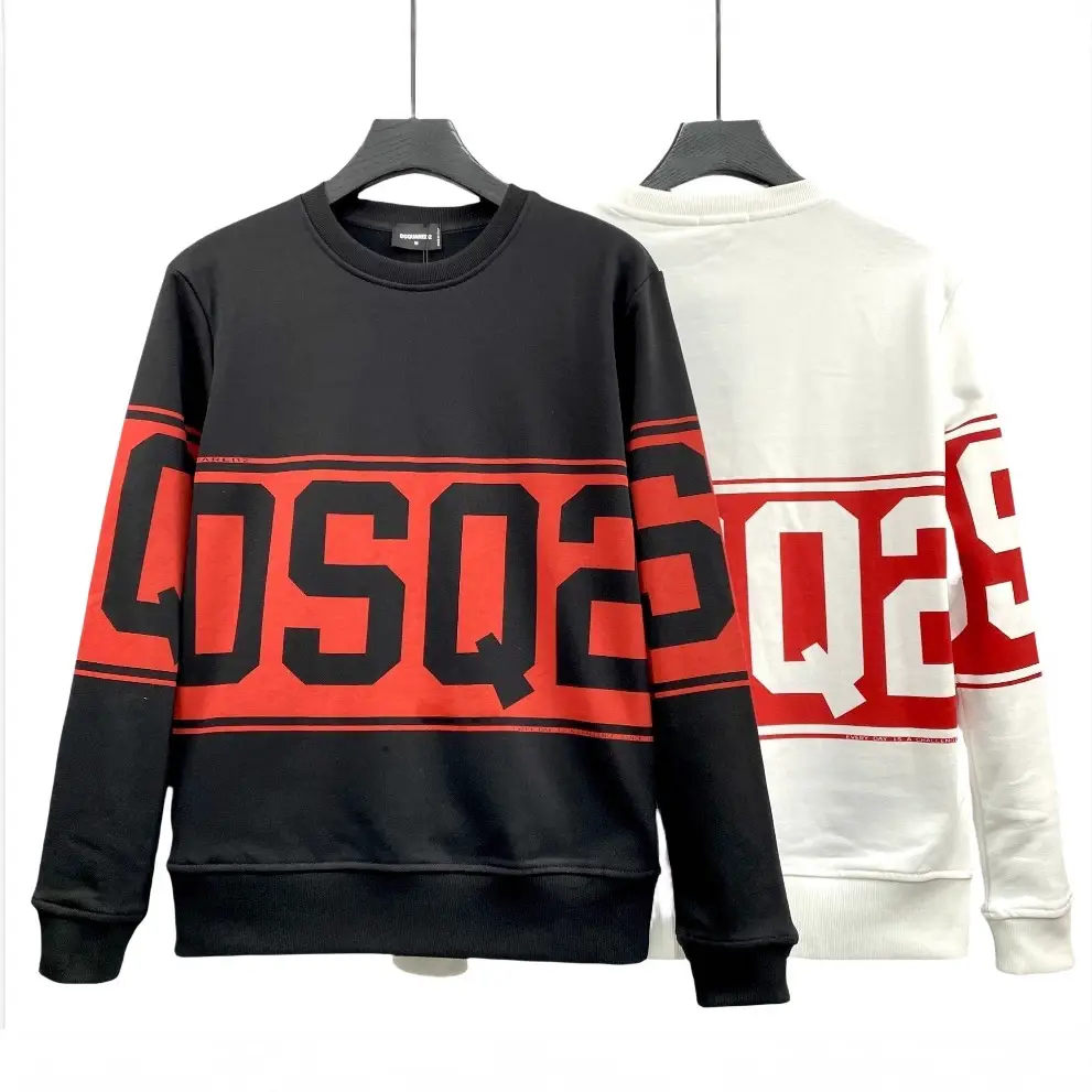 Dsq Men's New Autumn and Winter Casual Sweatshirt Trendy Fashion European and American Popular Cross-Border Trade D2 Sports Sweatshirt for Men