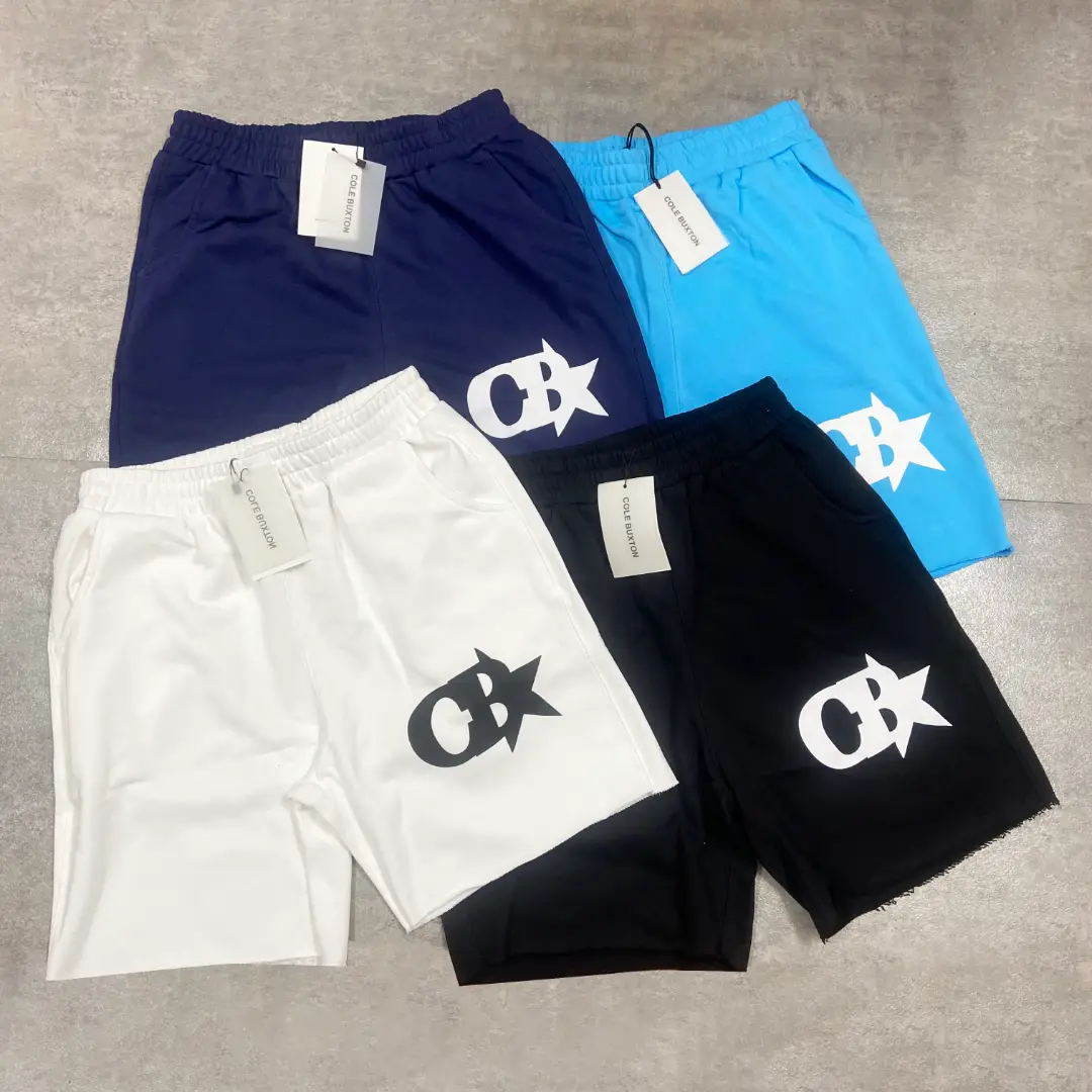 Summer Design CB Corner Star Letter Print Casual Loose Shorts