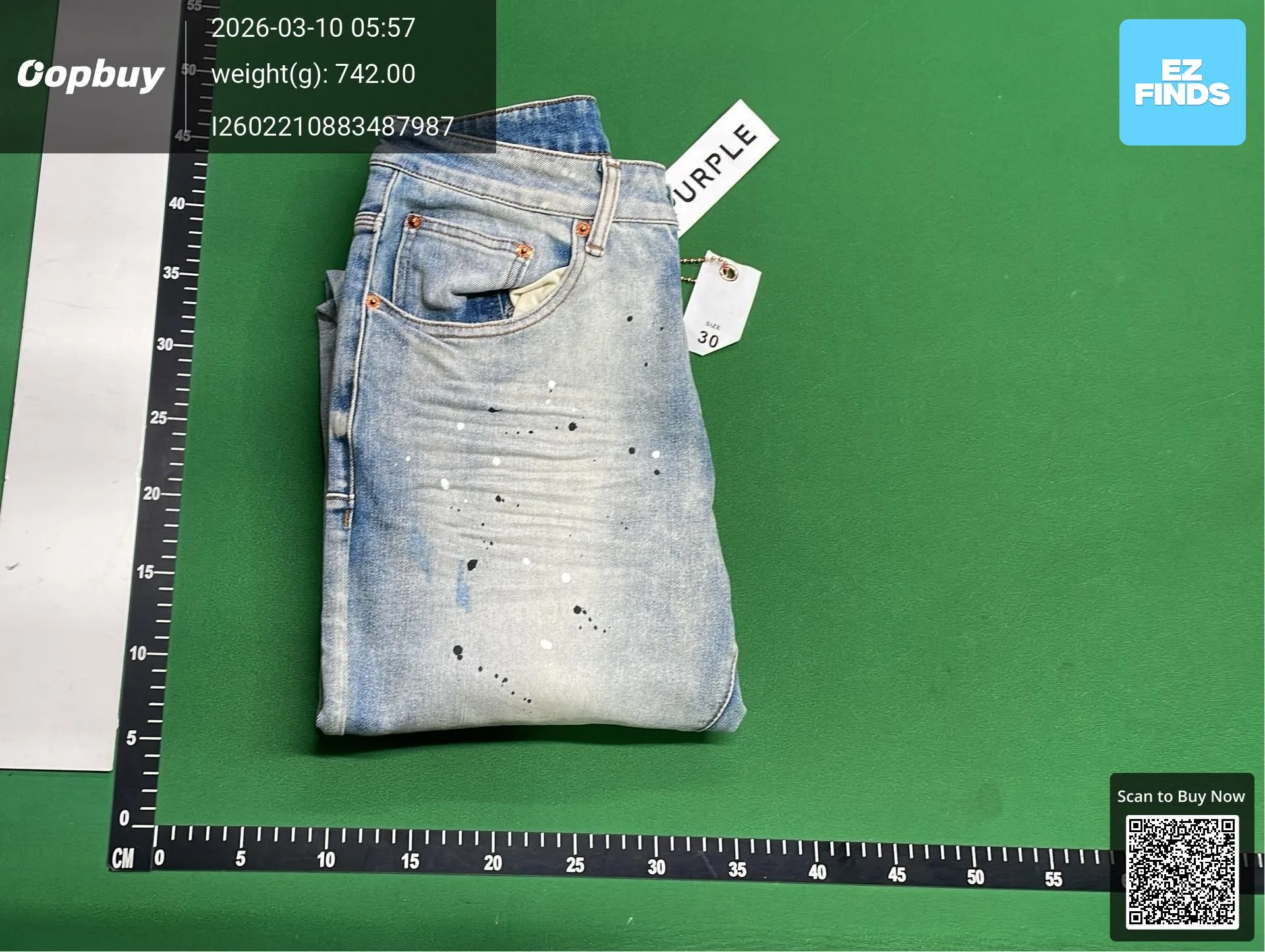 Cross-Border Jb Pur Jeans, Foreign Trade In-Stock, American High Street Style, Black and Blue Ripped Slim Straight Pants Ple — QC-foto 3