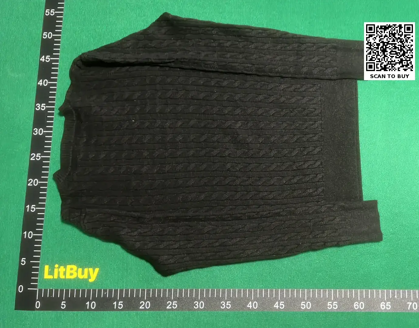 Black Cable Knit Sweater