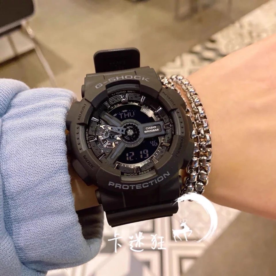 卡西欧手表男 女G-SHOCK 黑武士GA-110系列学生情侣款多功能防水运动手表