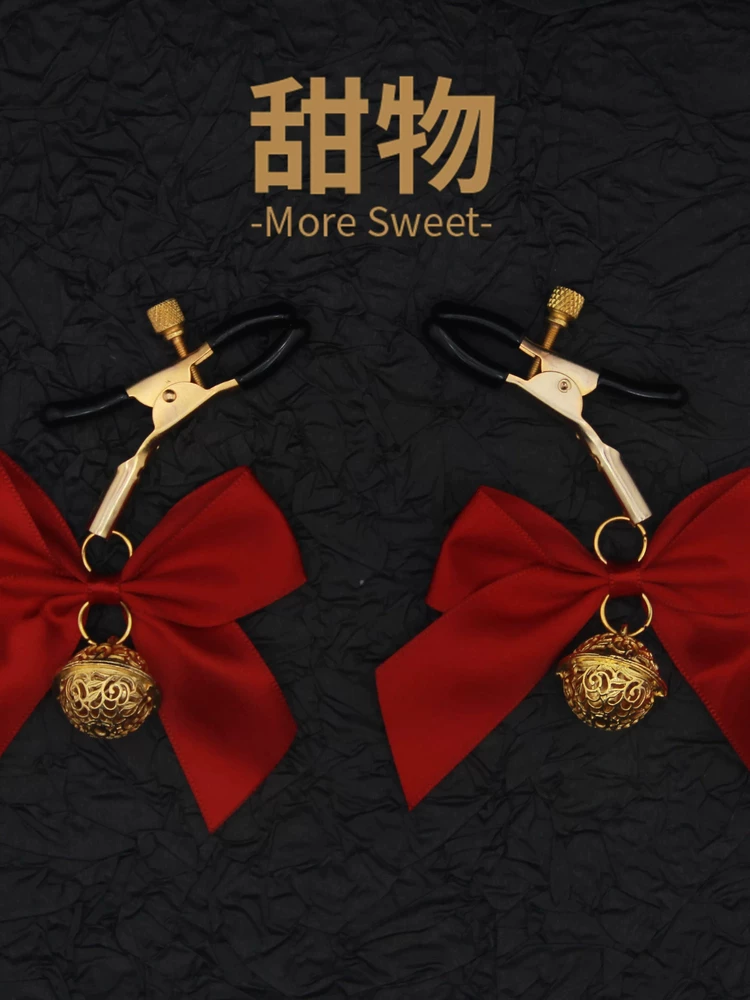 Bowknot Bell Nipple Clamps for Women, Sm Sex Toys, Teasing Vaginal Clamps, Punishment, Teasing Nipples, Breast Clamps for Men
