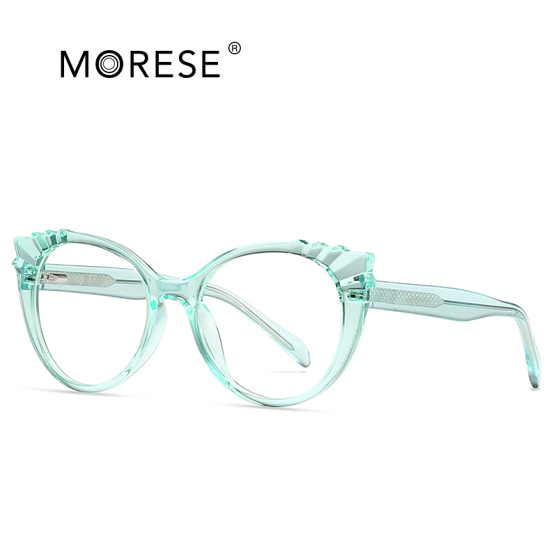 European and American Cat-Eye Flat Glasses New Tr90 Anti-Blue Light Glasses Ebay Amazon Selling Frame Trendy 2037 Myopia Glasses