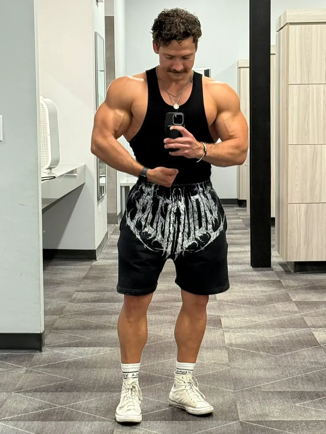 Youngla Trendy Men's Printed Sports Fitness Shorts Summer Casual Trendy Basketball Running Shorts