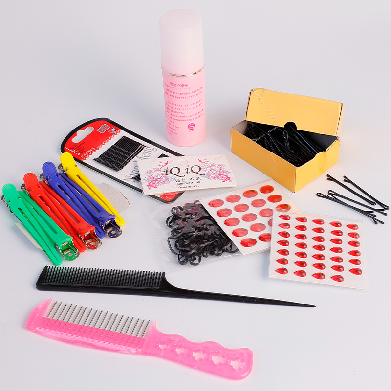 Antique wig hair tool invisible hair net clip boxed rubber band duckbill clip forehead sticker U-shaped clip eyebrow sticker