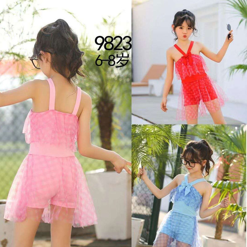 New One-Piece Children's Swimsuit Cute Cartoon Pattern Plus Size Children's Swimsuit 6-9 Years Old) 9823 Swimsuit