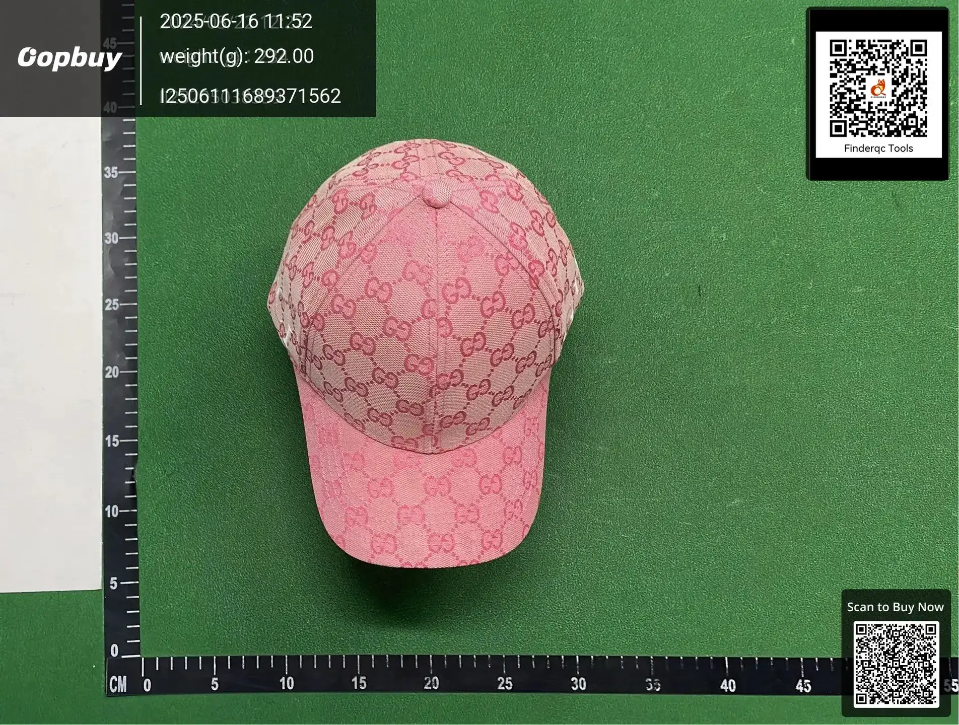 Gucci GG canvas baseball cap pink