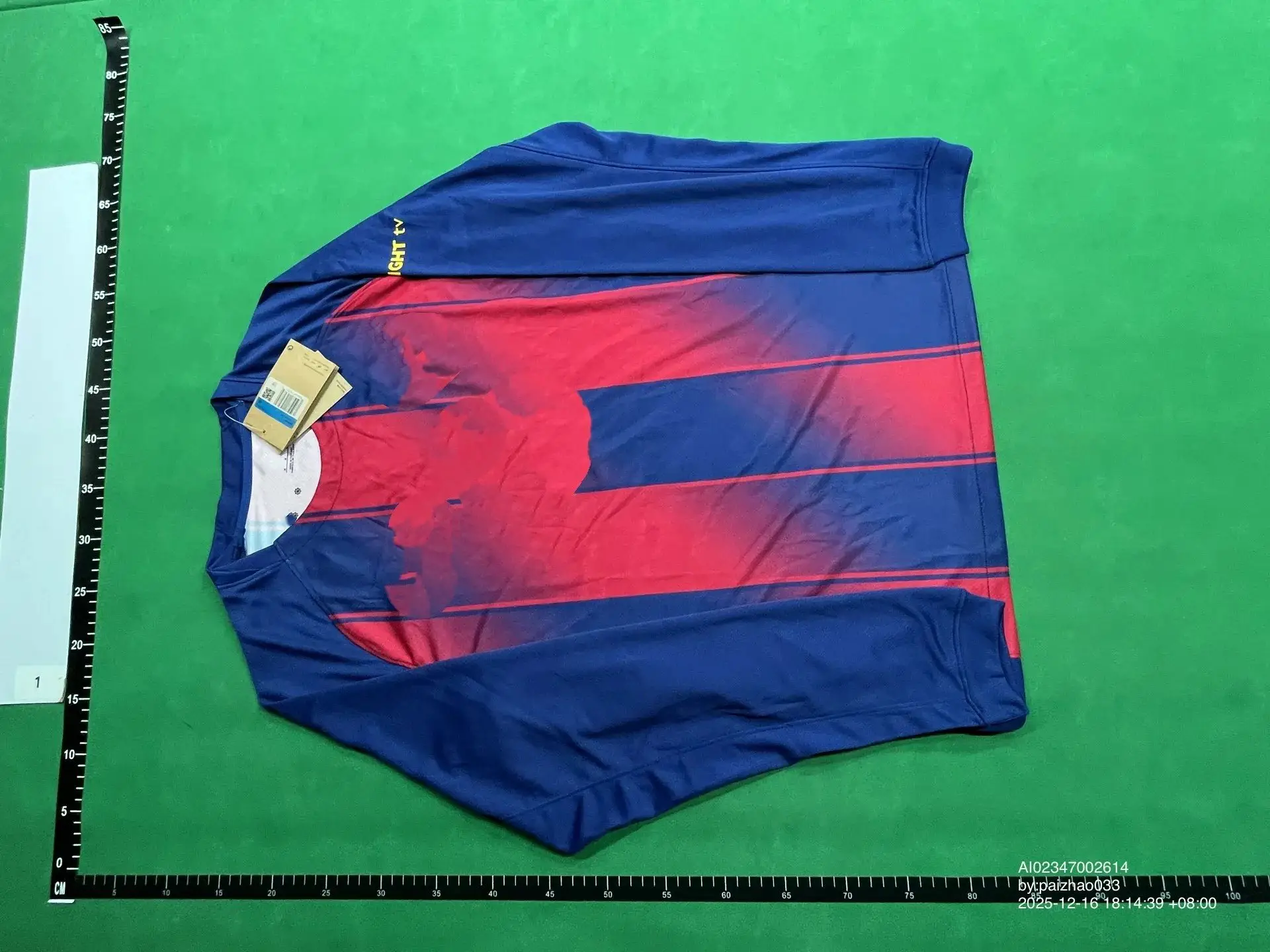 Soccer long sleeved jersey