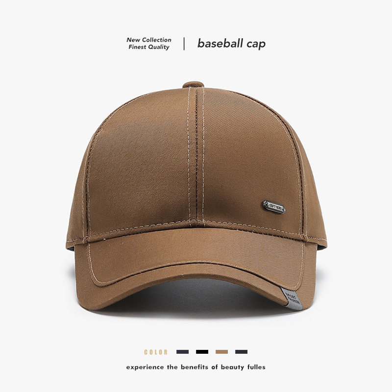 Middle-aged men's baseball hat hard top spring and autumn new high-end sense big head circumference sunscreen cap for father foreign trade
