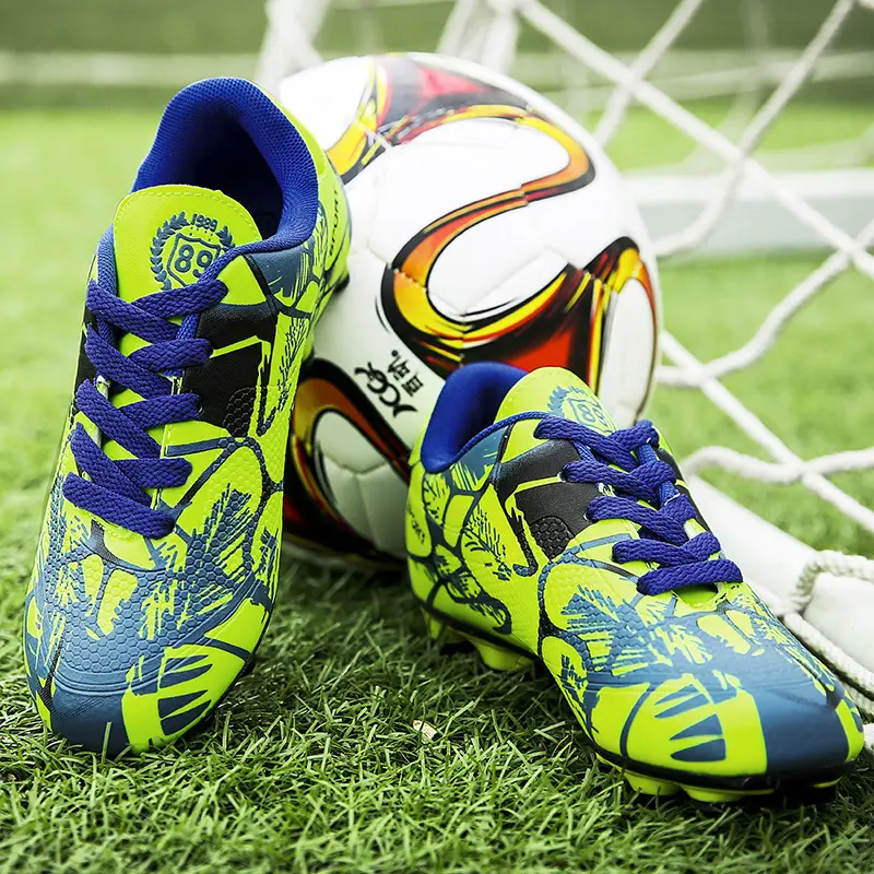Xiyin Amazon Explosions High-top Breathable Football Shoes Professional Futsal Shoes Spike Shattered Nails in stock Straight Hair