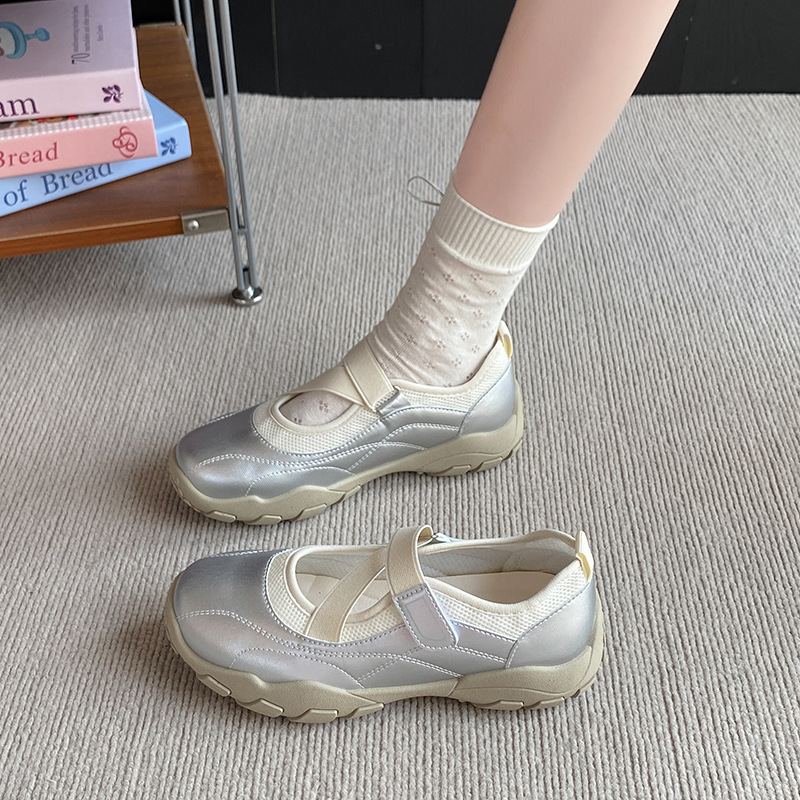 Popular Ballet-Style Mary Jane Shoes for Women, 2026 Spring New Versatile Flat Shallow Single Shoes, Simple German Training Shoes