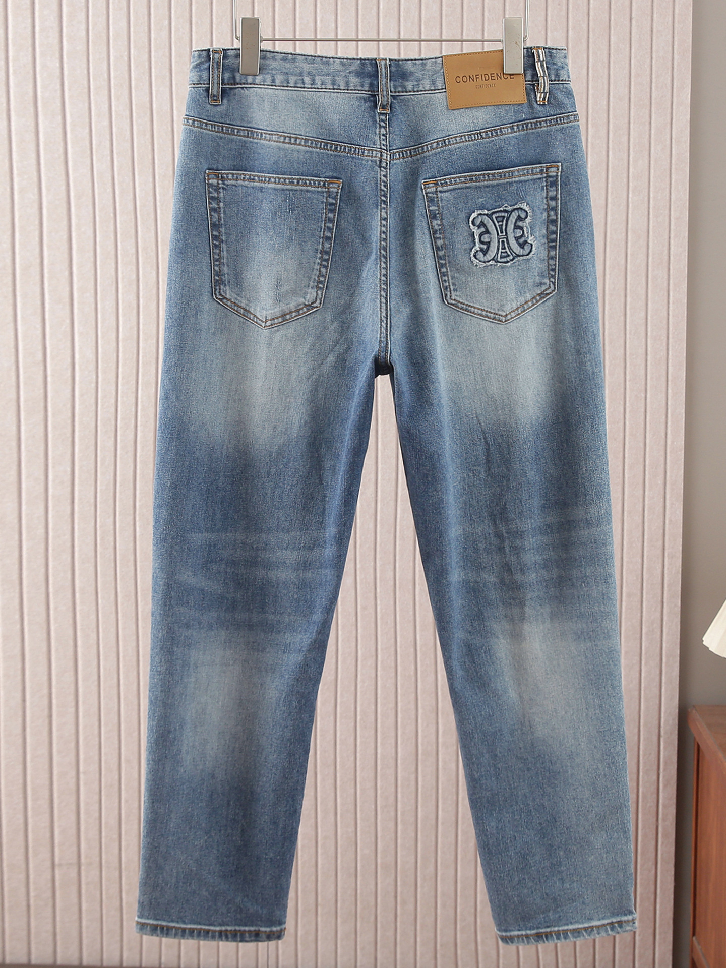 Men's Tapered Cropped Jeans, Summer Breathable Thin Style, Slightly Stretchy, Fashionable Loose Casual Pants 2W118