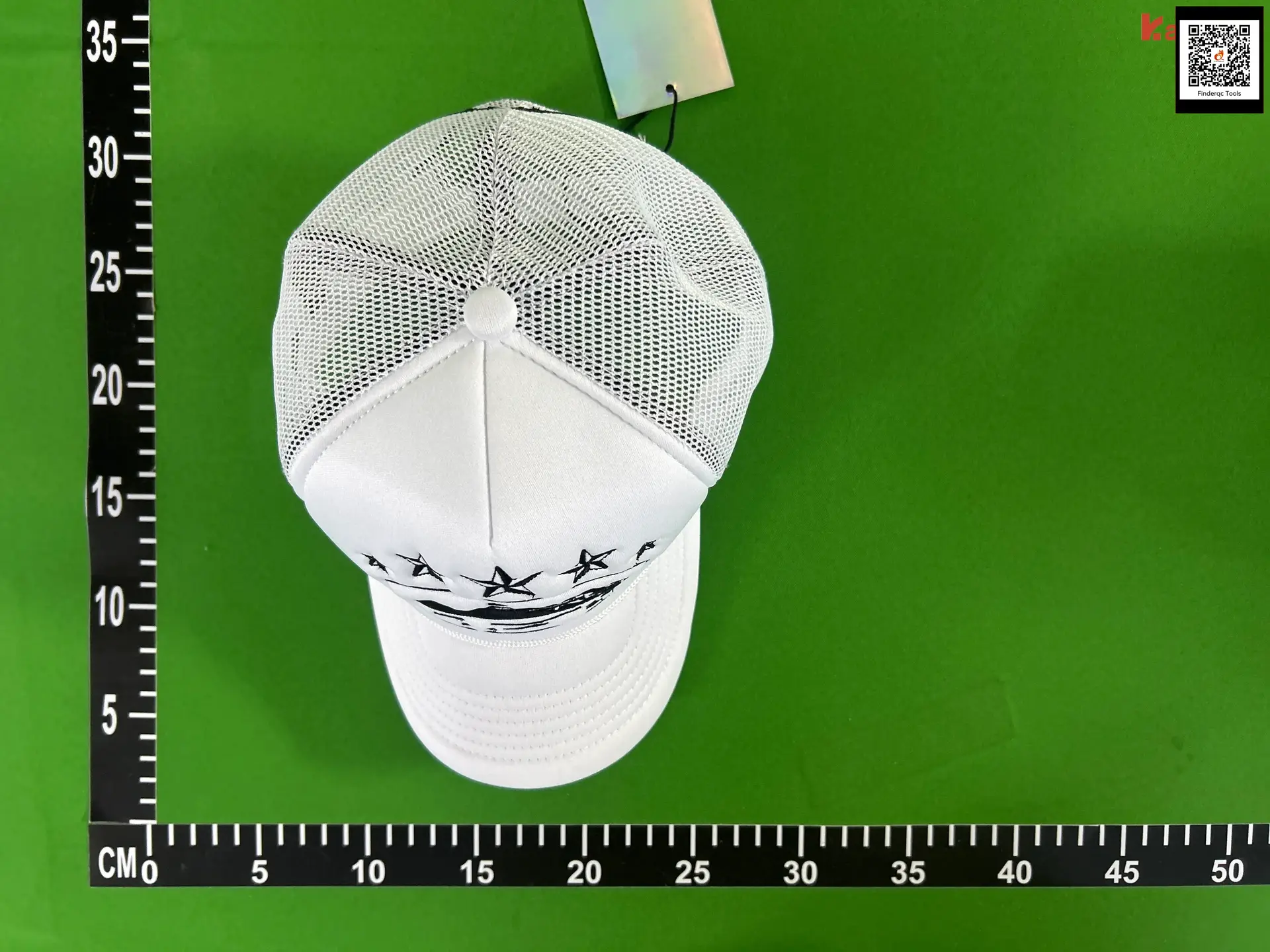 White Trucker Hat with Stars