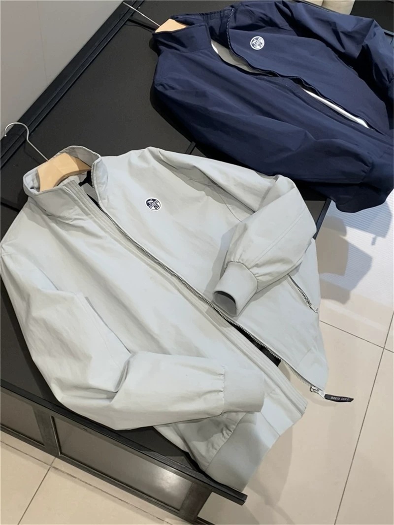 K Yingguo Collection Small Sailboat Series Clean and Elegant Spring Festival Stand Collar Solid Color Loose Men's Long Sleeve Jacket