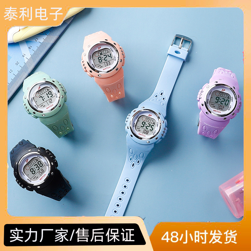 Colorful children's electronic watch 2023 high school boys and girls sports watch cross-border supply wholesale gifts