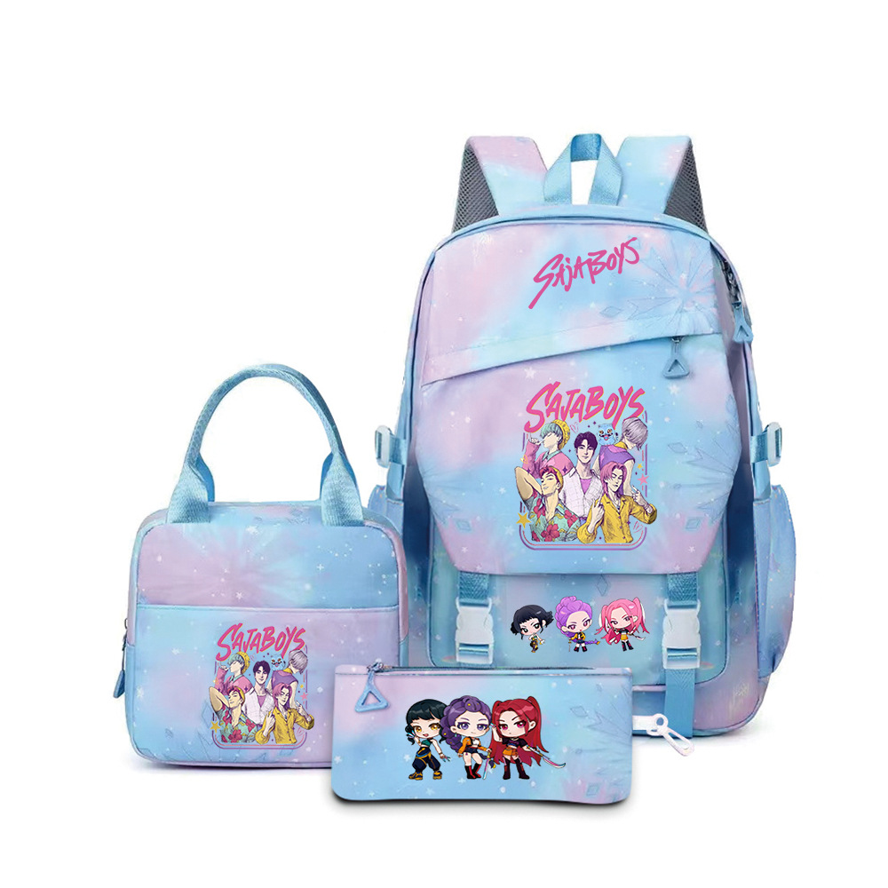 Cross-Border New Product Cartoon Backpack for Girls Starry Sky Graffiti Digital Printing Primary School Student School Bag Lightweight Waterproof Backpack