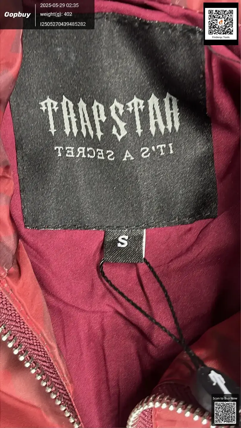 Trapstar Meichao High Street Men's and Women's Hooded Jacket Embroidered Letter Loose Charge Jacket Zipper Outer Wholesale