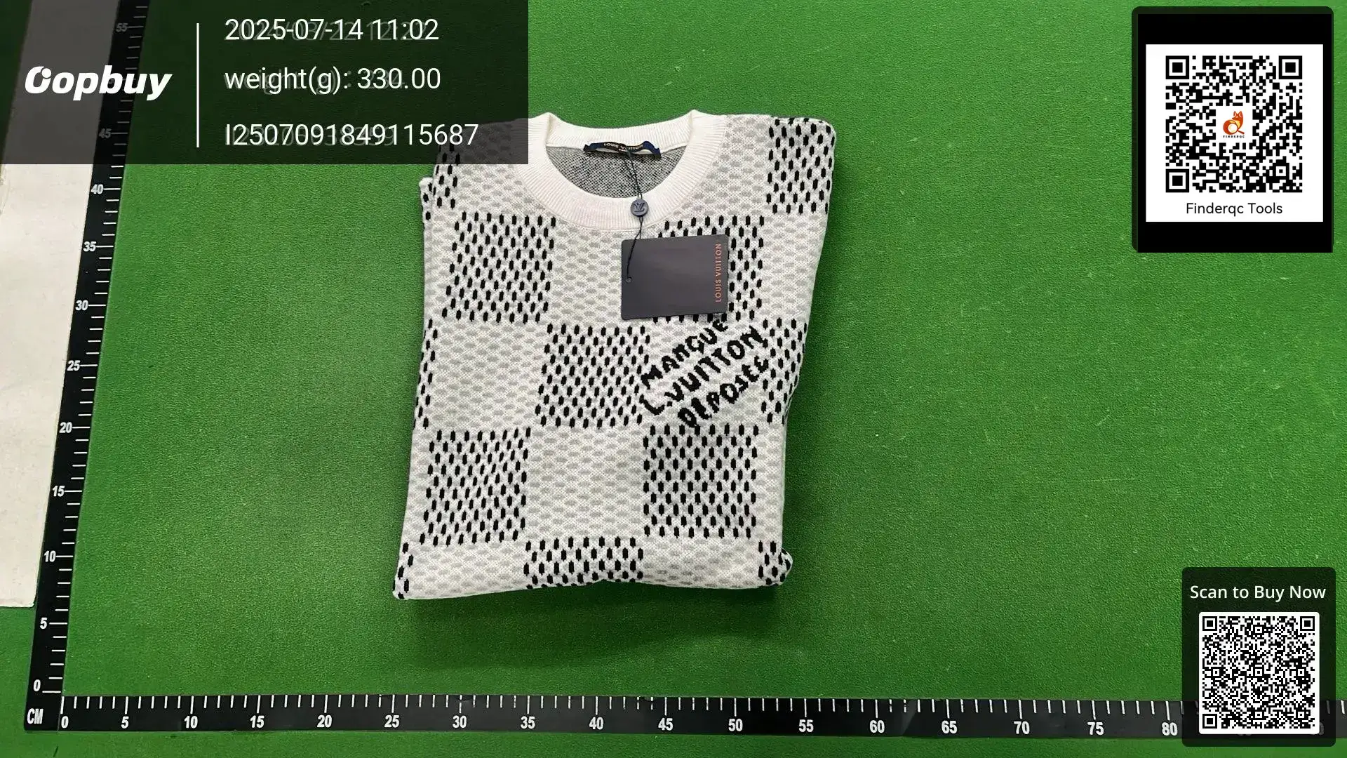 High Version Donkey Home 2025 New Joint Chessboard Plaid Rhinestone Jacquard Wool Casual Loose Short-sleeved T-shirt