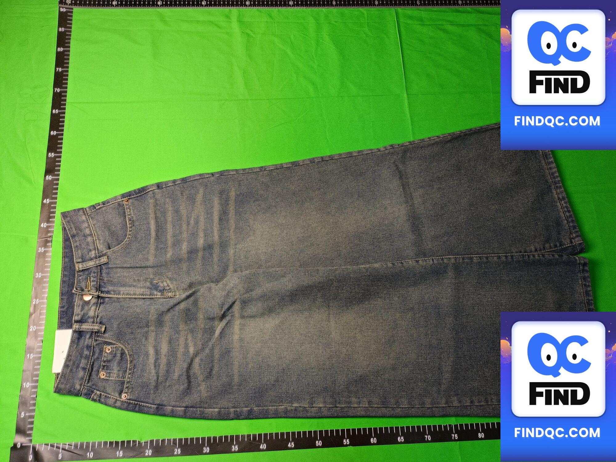 Retro Washed Denim Wide Leg Pants Straight-Leg Leg Pants Women Spring high waist Slim Looking Loose Easiest for match Mop Long Pants QC