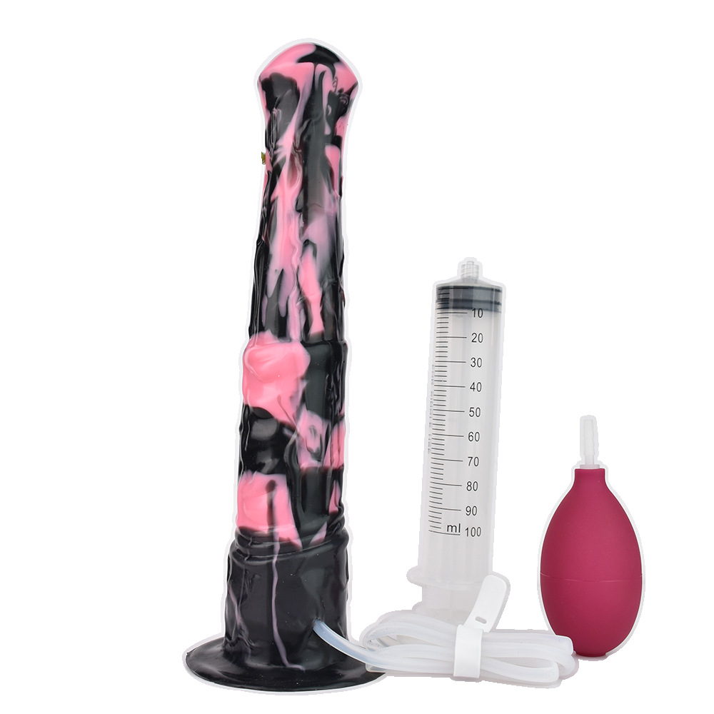 Y-212SML new black horse + Magic night water spray penis animal horse cock penis thick dildo sex toys