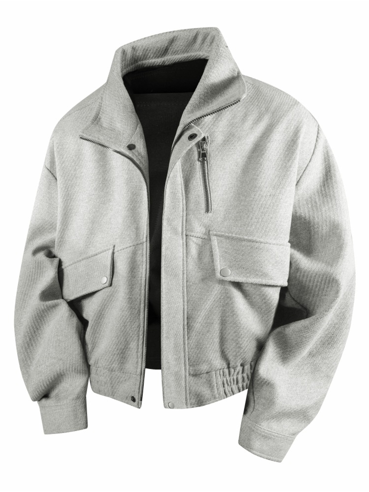American-Style Pilot Jacket for Men, Spring and Autumn Trendy Loose Stand Collar Top