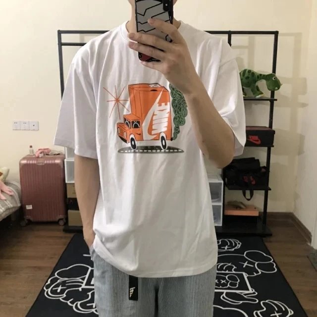 Nike cartoon shoe box truck print short-sleeved T-shirt 59 yuan