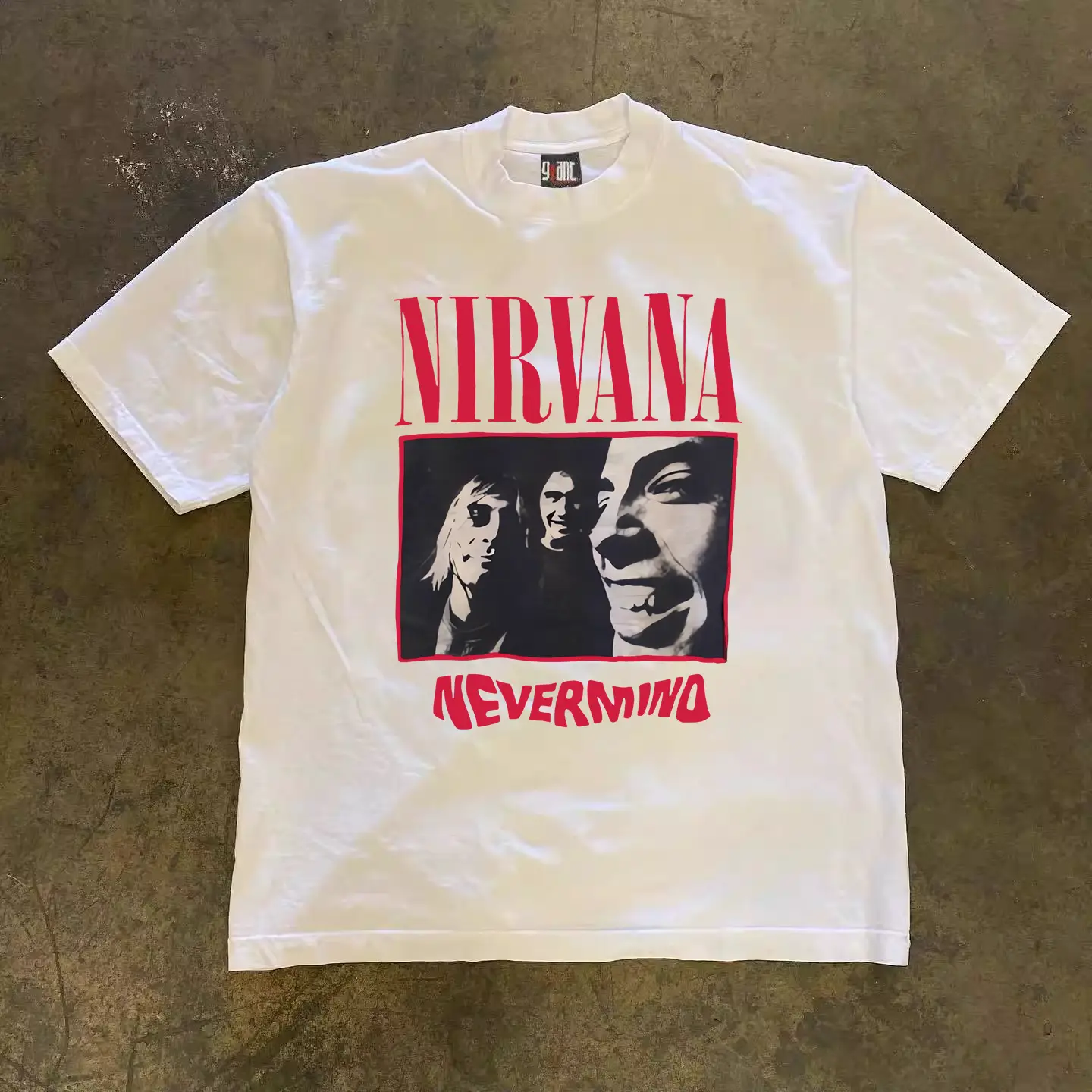 Buettiker American Style 260g Heavyweight Vintage Kurt Cobain Short-Sleeve T-Shirt Unisex Casual Top Trendy