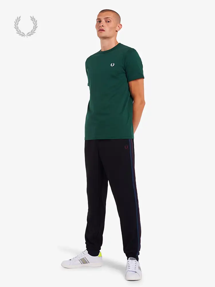 Fred Perry Men Short Sleeve T-Shirt 2025 Summer New arrival Casual pure cotton Wheat Ear Embroider Colorful Tide M3519