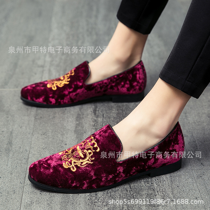 Cross-Border Autumn Men's Suede Casual Shoes Large Size Trendy Shoes Menshoes Men's Shoes Barber Retro