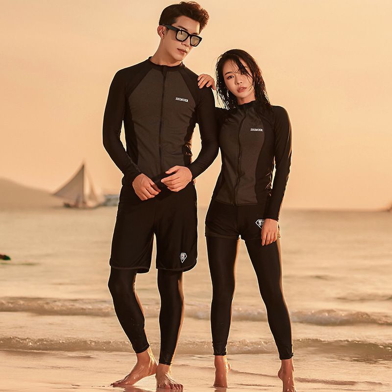 Couple diving suit snorkeling suit jellyfish clothing Conservative long sleeve sun protection swimsuit sports South Korea new foreign trade swimsuit