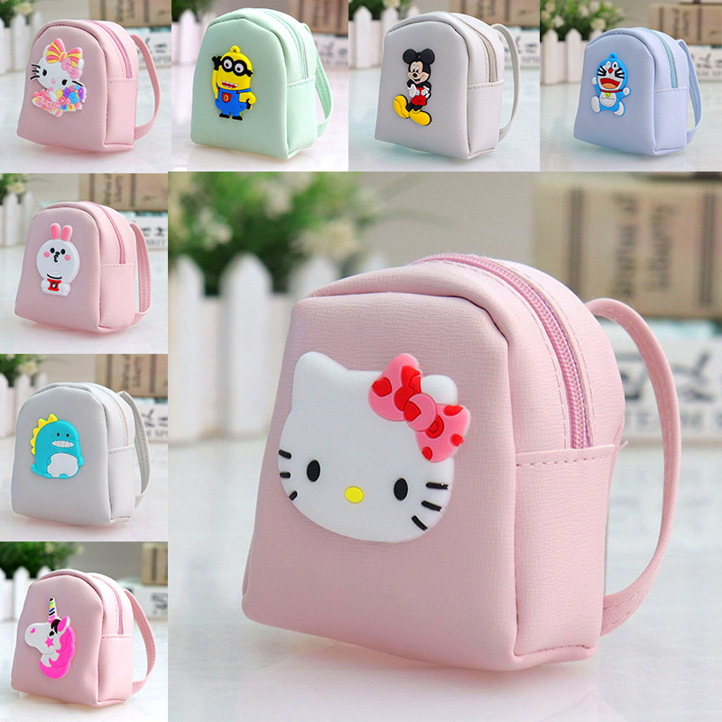 Korean Style ins Cartoon Cute Small Wallet Female Student Mini Small Schoolbag Coin Purse Headset Storage Key Bag