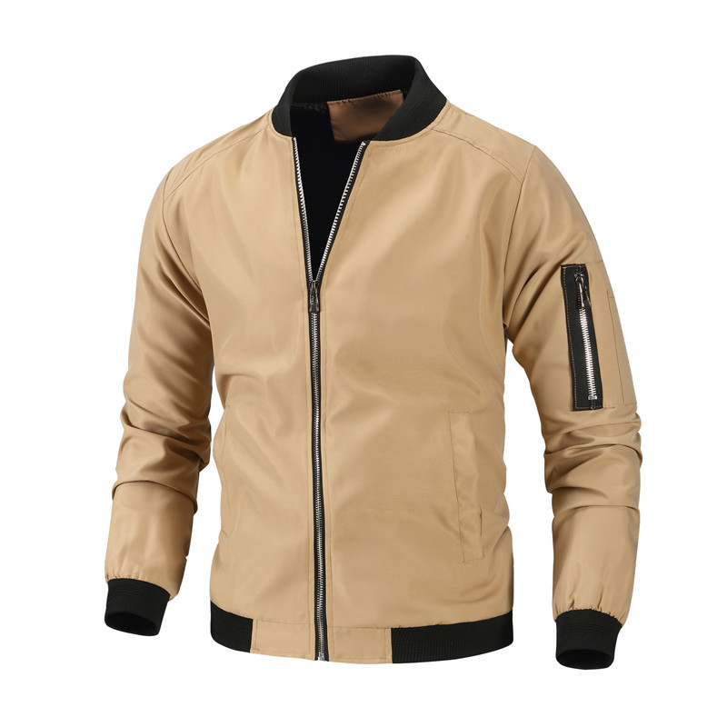 Amazon Cross-border Men's Jacket Spring and Autumn Korean Fashionable Loose Fat Man Autumn and Winter Casual Baseball Jacket for Men
