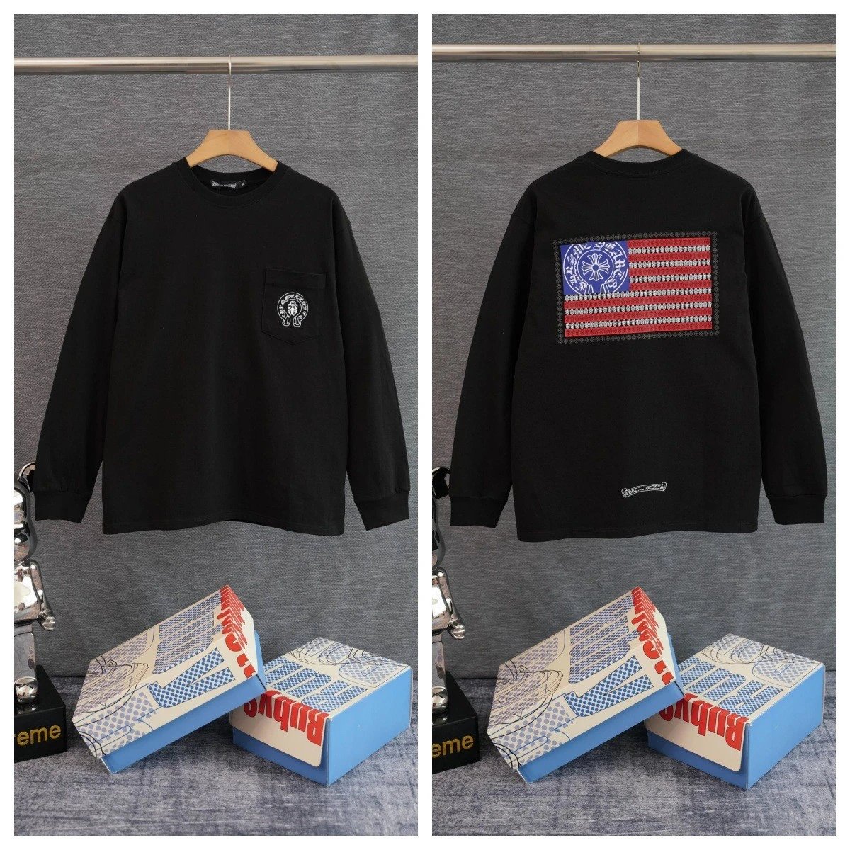 Chrome Hearts Long Sleeve T-Shirt Fotografie QC de pe WEIDIAN pe Qualit.ly