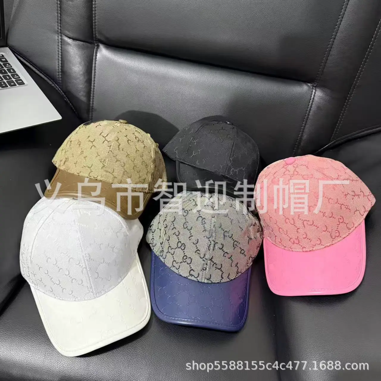 Cross-Border European and American British Style Fashion Baseball Cap g Letter Leather Embroider Men's and Women's Peaked Cap Sun Protection Hat