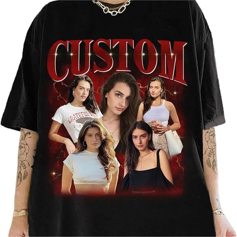 LASFOUR Custom Bootleg Rap Tee I Love My Wife Shirts For Me Foto QC de WEIDIAN na Qualit.ly