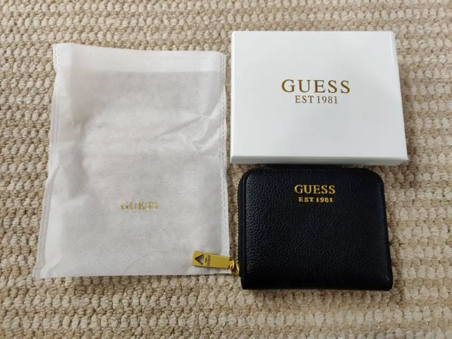 Guess Women's Black Zip Around Wallet