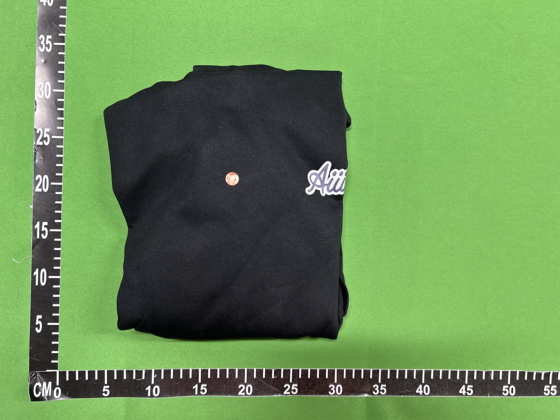 Black sweatshirt with white logo