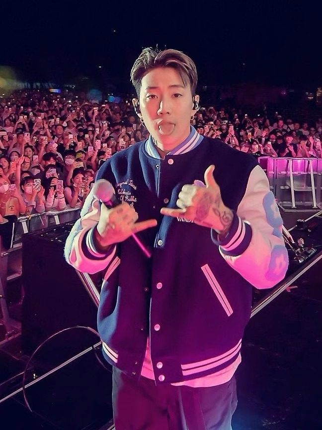 New Vandy the Pink Park Jae-Beom Style Men's Rabbit Baseball Jacket Couple Autumn and Winter Coat Trendy